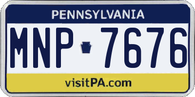 PA license plate MNP7676
