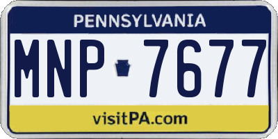 PA license plate MNP7677