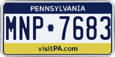 PA license plate MNP7683