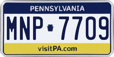 PA license plate MNP7709