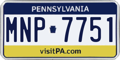 PA license plate MNP7751