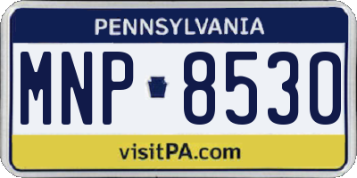 PA license plate MNP8530