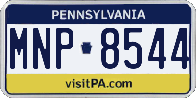 PA license plate MNP8544