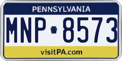 PA license plate MNP8573