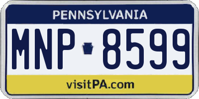 PA license plate MNP8599