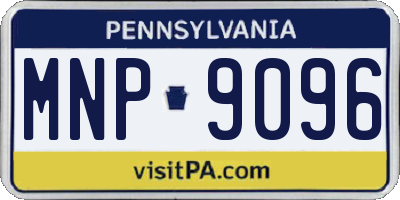 PA license plate MNP9096