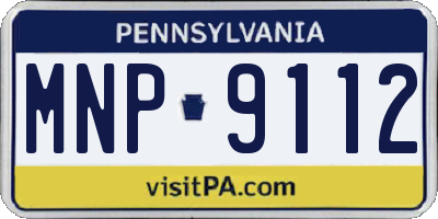 PA license plate MNP9112