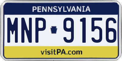 PA license plate MNP9156