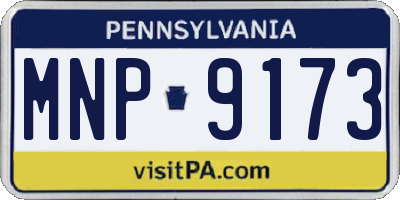 PA license plate MNP9173