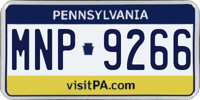 PA license plate MNP9266