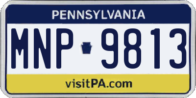 PA license plate MNP9813