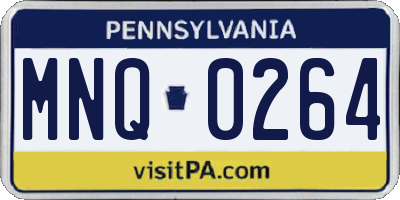 PA license plate MNQ0264