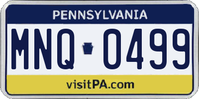 PA license plate MNQ0499