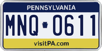 PA license plate MNQ0611