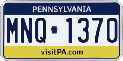 PA license plate MNQ1370