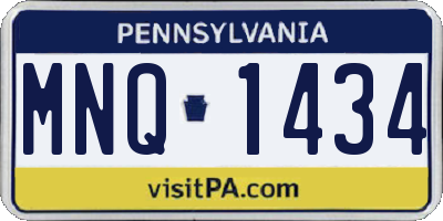 PA license plate MNQ1434
