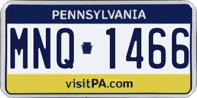 PA license plate MNQ1466
