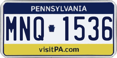 PA license plate MNQ1536