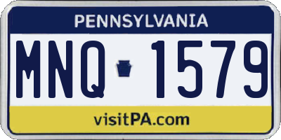 PA license plate MNQ1579