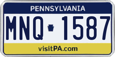 PA license plate MNQ1587