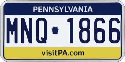 PA license plate MNQ1866