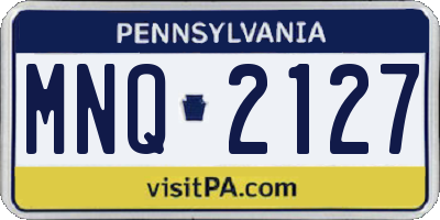 PA license plate MNQ2127