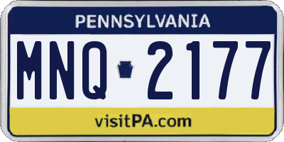 PA license plate MNQ2177