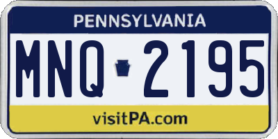 PA license plate MNQ2195