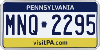 PA license plate MNQ2295