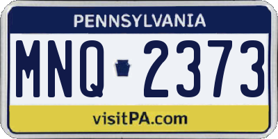PA license plate MNQ2373