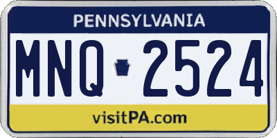 PA license plate MNQ2524