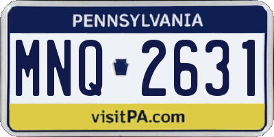 PA license plate MNQ2631
