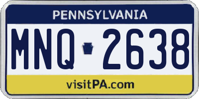 PA license plate MNQ2638