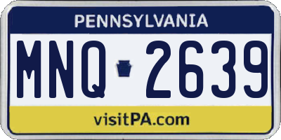 PA license plate MNQ2639