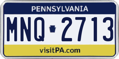 PA license plate MNQ2713