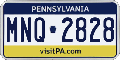 PA license plate MNQ2828