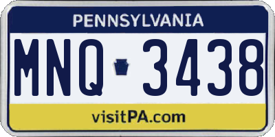 PA license plate MNQ3438