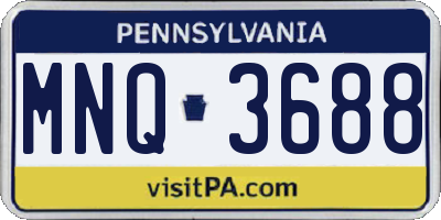 PA license plate MNQ3688