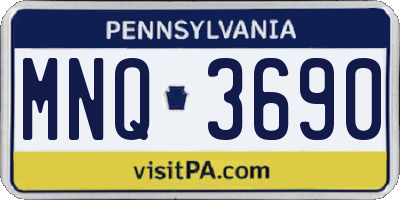 PA license plate MNQ3690