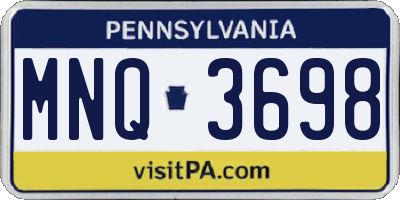 PA license plate MNQ3698