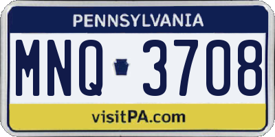 PA license plate MNQ3708