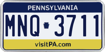 PA license plate MNQ3711