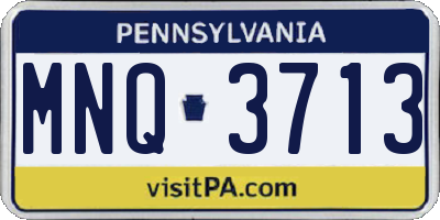 PA license plate MNQ3713