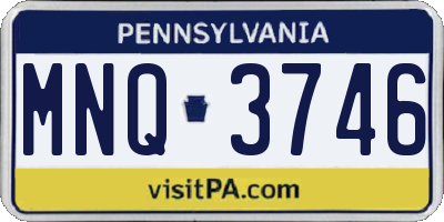 PA license plate MNQ3746