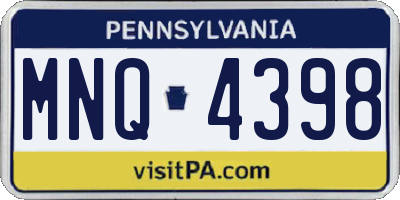 PA license plate MNQ4398