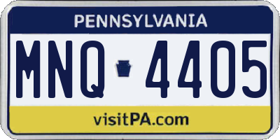 PA license plate MNQ4405