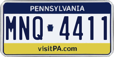 PA license plate MNQ4411