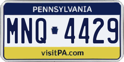 PA license plate MNQ4429