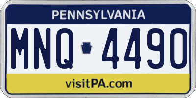PA license plate MNQ4490