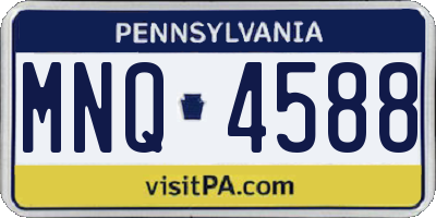 PA license plate MNQ4588